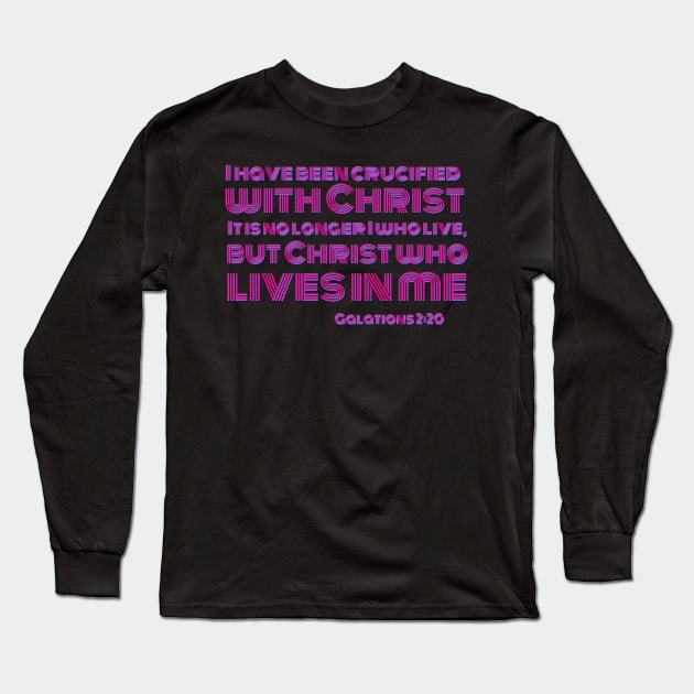 Crucified with Christ Long Sleeve T-Shirt by AlondraHanley